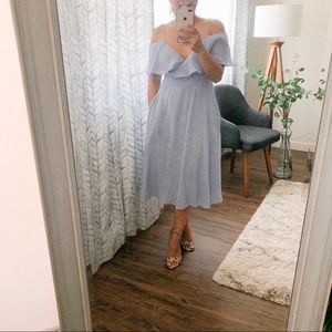 Off the shoulder midi dress